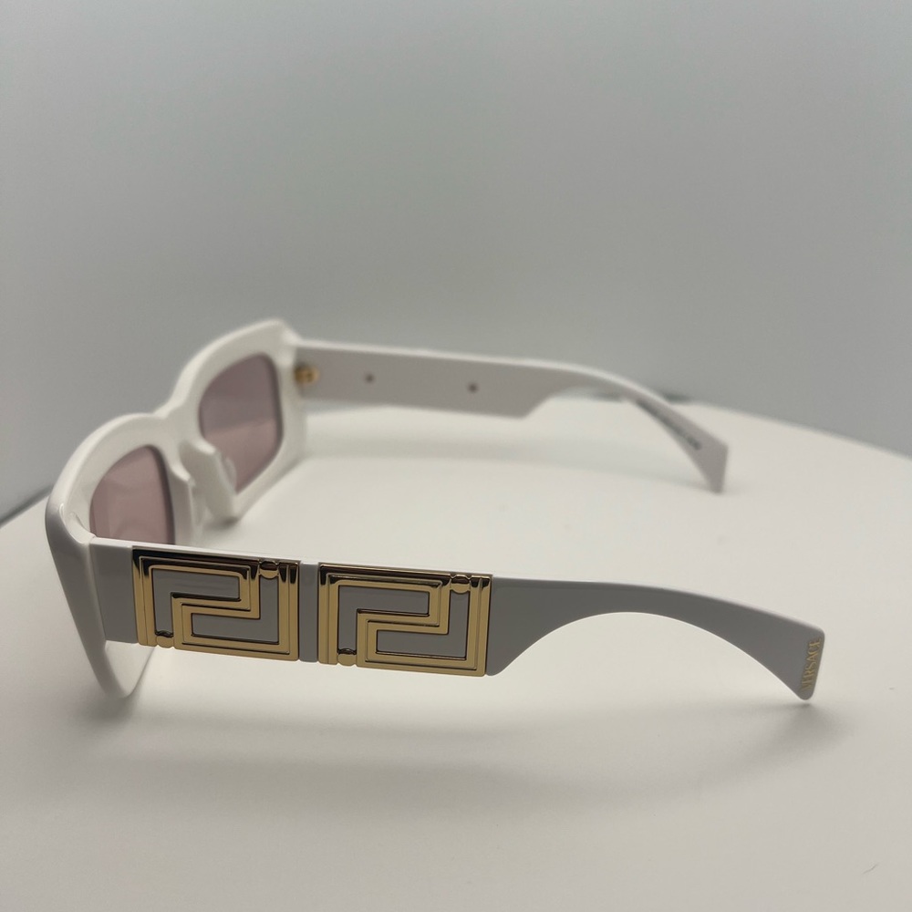 Versace White Sunglasses with Rose Lenses - Picture 3 of 6